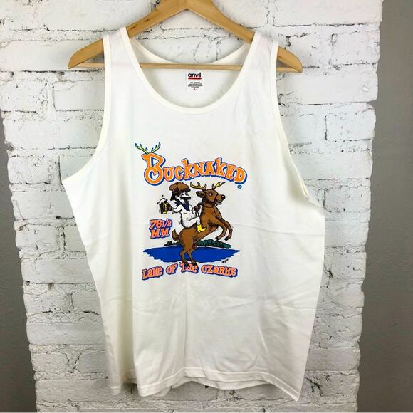 Vintage Bucknaked Lake Of The Ozarks Muscle Tank